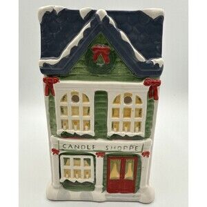 Yankee Candle Tealight Wax Warmer Christmas Village House Tart Burner Ceramic